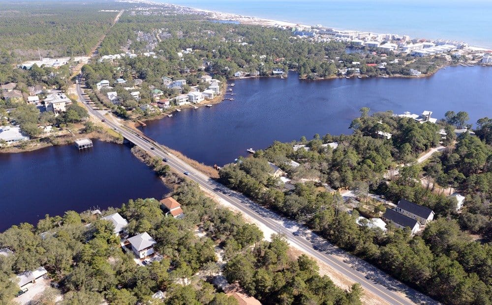 Aerial view of Scenic Highway 30A, Florida